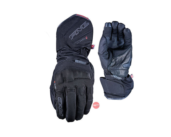 FIVE WFX2 EVO Waterproof Winter Black Motorcycle Gloves Large
