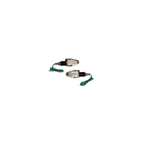 Whites Flasher Uni Led Black Short Stem Pair