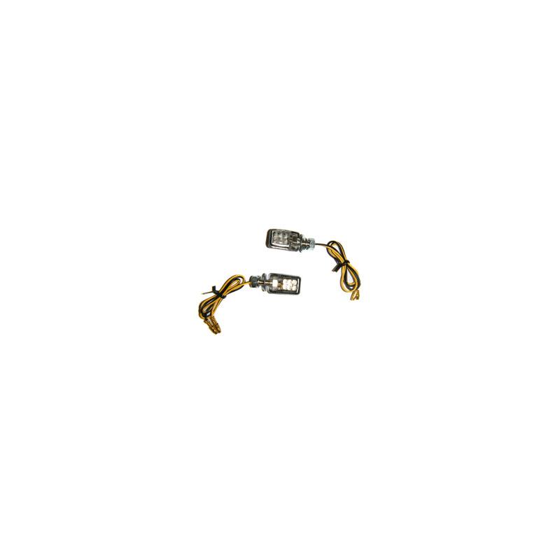 Whites Flasher Indicator Uni Micro Led Black Pair