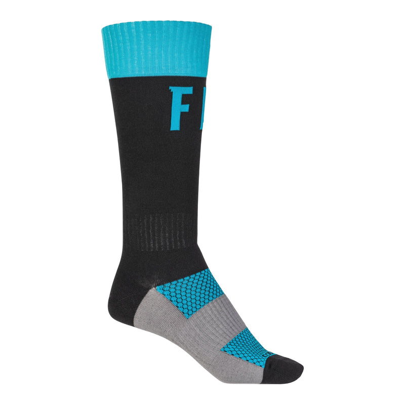 Fly Racing Mx Pro Sock Thin Blue Black Large XL