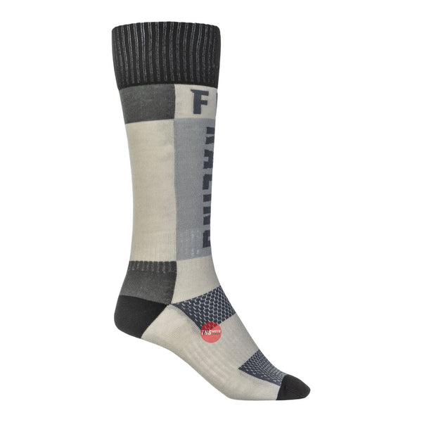 Fly Racing 2022 Mx Sock Thick Grey Black Large XL