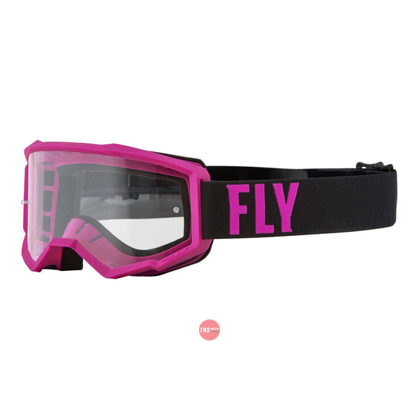 Fly Racing 2022 Focus Goggle Pnk Black Clear Lens