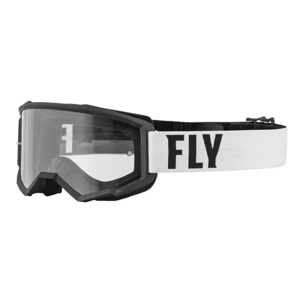 Fly Racing '23 Focus Goggle White black Clear Lens
