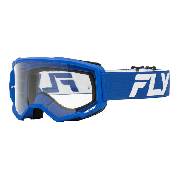 FLY Racing 2024 Focus Goggle - Blue / White Clear Lens