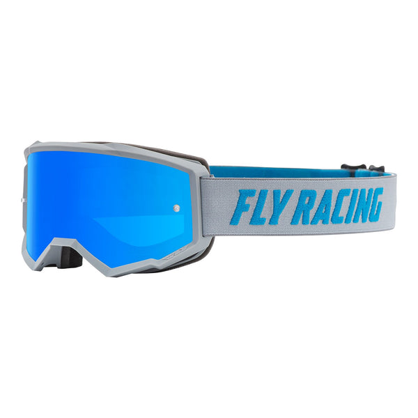 FLY ZONE GOGGLE GREY/BLUE w/ SKY BLUE MIR/SMK LENS