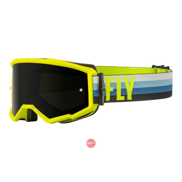 Fly Racing 2022 Zone Goggle Hi-vis teal W Dark Smoke Lens