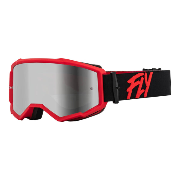 Fly Racing '23 Zone Goggle Black red W  Silver Mirror smoke Lens