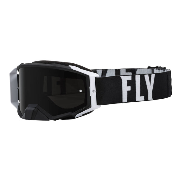 Fly Racing '23 Zone Pro Goggle Black white W  DaRK Smoke smoke Lens