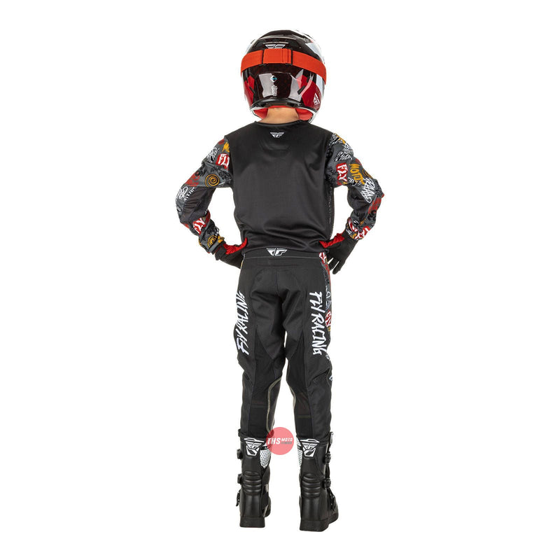 Fly Racing 2022 Kinetic Youth Rebel Pant Black Grey Waist Size 24 Inches