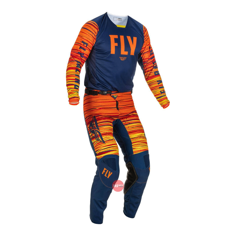 Fly Racing 2022 Kinetic Wave Jersey Navy Orange Small
