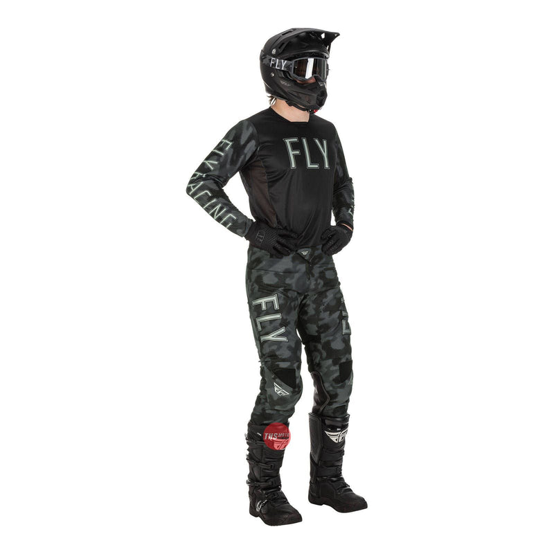 Fly Racing 2022 Kinetic S.e. Tactic Jersey Black Grey Camo Small