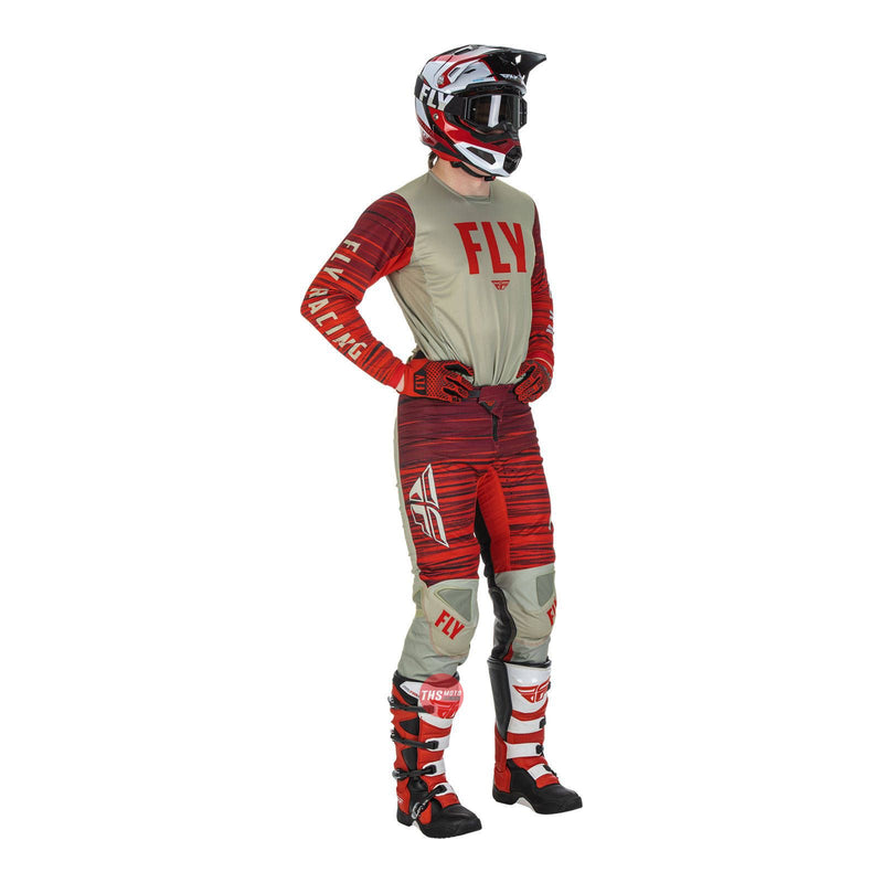 Fly Racing 2022 Kinetic Wave Pant Light Grey Red Waist Size 36 Inches