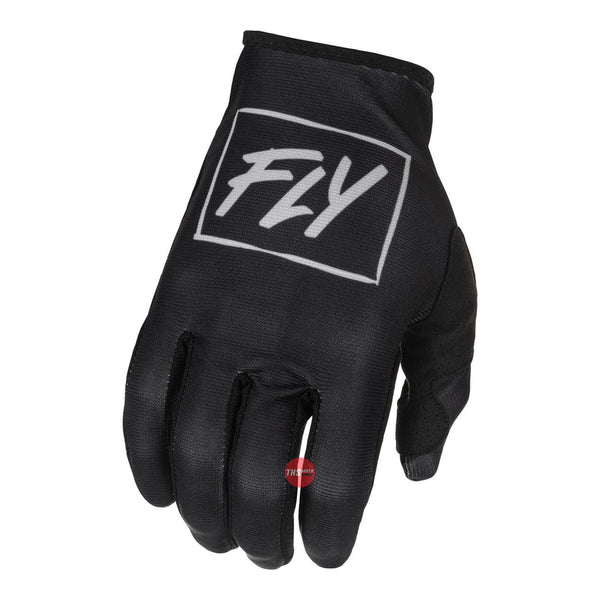 Fly Racing 2022 Lite Hydrogen Glovess Black Grey Sz 12 (2XL)