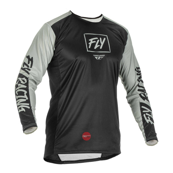 Fly Racing 2022 Lite Hydrogen Jersey Black Grey Small