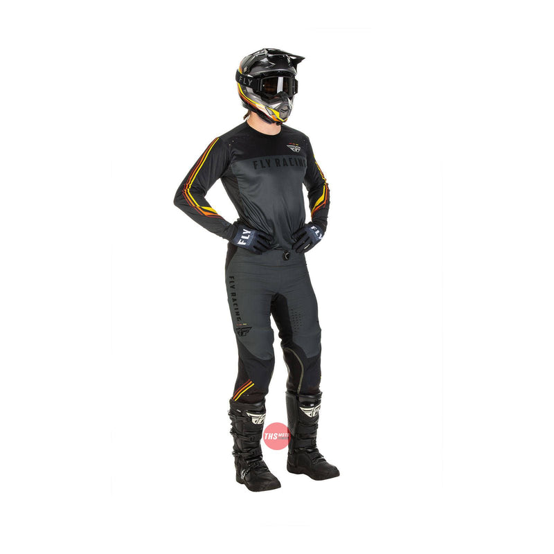 Fly Racing Lite Hydrogen S.E. Speeder Jersey Metal Red Yellow Size XL
