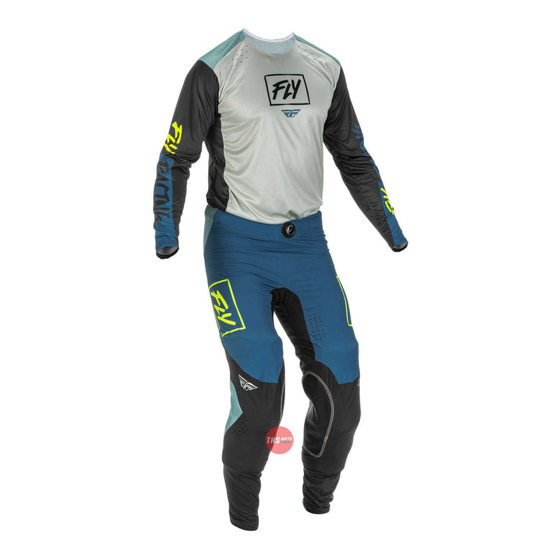 Fly Racing 2022 Lite Hydrogen Pant Grey teal hi-vis Waist Size 28 Inches