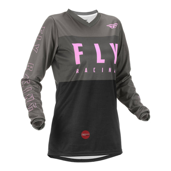 Fly Racing 2022 F-16 Ladies Jersey Grey Black pnk XL (NZ 15 16)