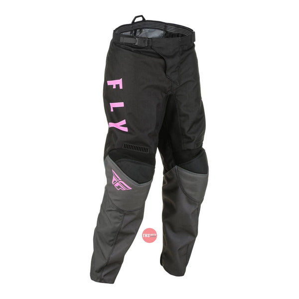 Fly Racing 2022 F-16 Youth Pant Grey Black pnk Waist Size 24 Inches