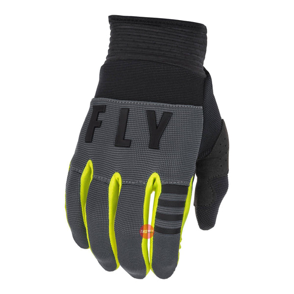 Fly Racing 2022 F-16 Youth Glovess Grey Black hi-vis Sz 3 (yxs)