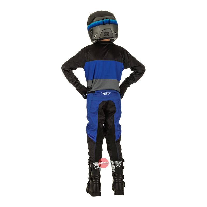 Fly Racing 2022 F-16 Youth Jersey Blue Grey Black Youth Small