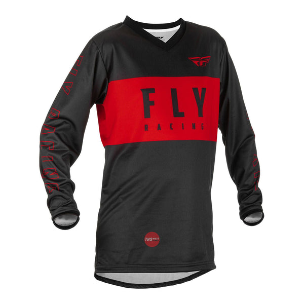 Fly Racing 2022 F-16 Youth Jersey Red Black Youth Large