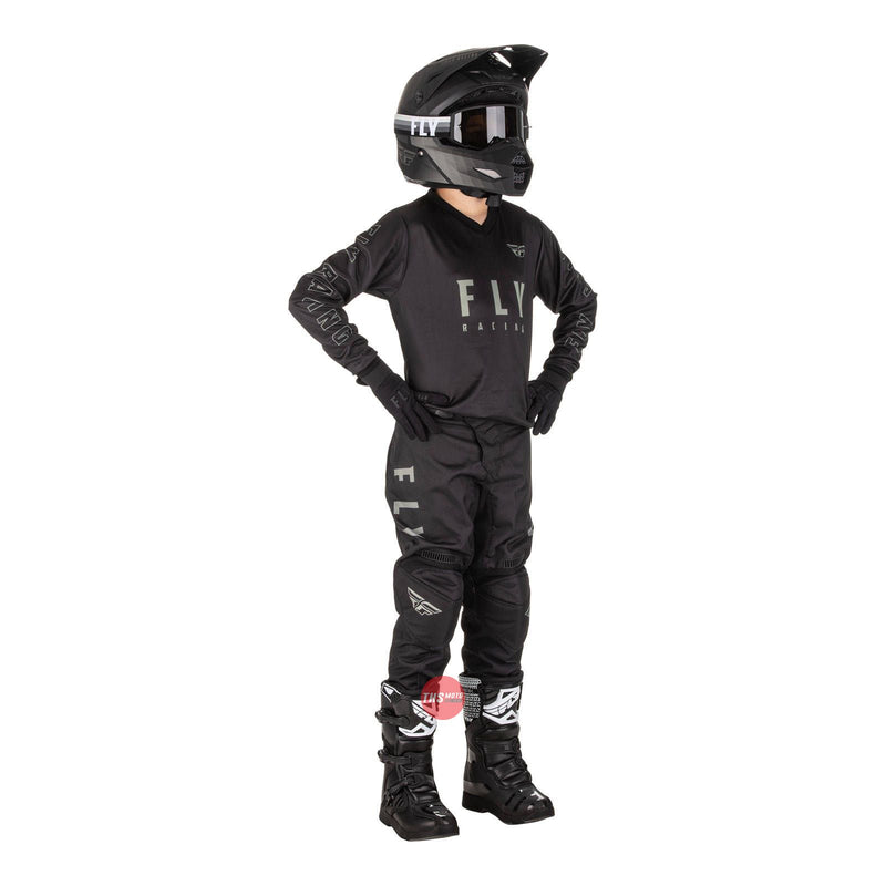 Fly Racing 2022 F-16 Youth Pant Black Grey Waist Size 22 Inches