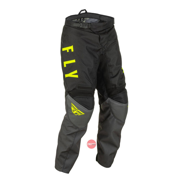 Fly Racing 2022 F-16 Youth Pant Grey Black hi-vis Waist Size 22 Inches