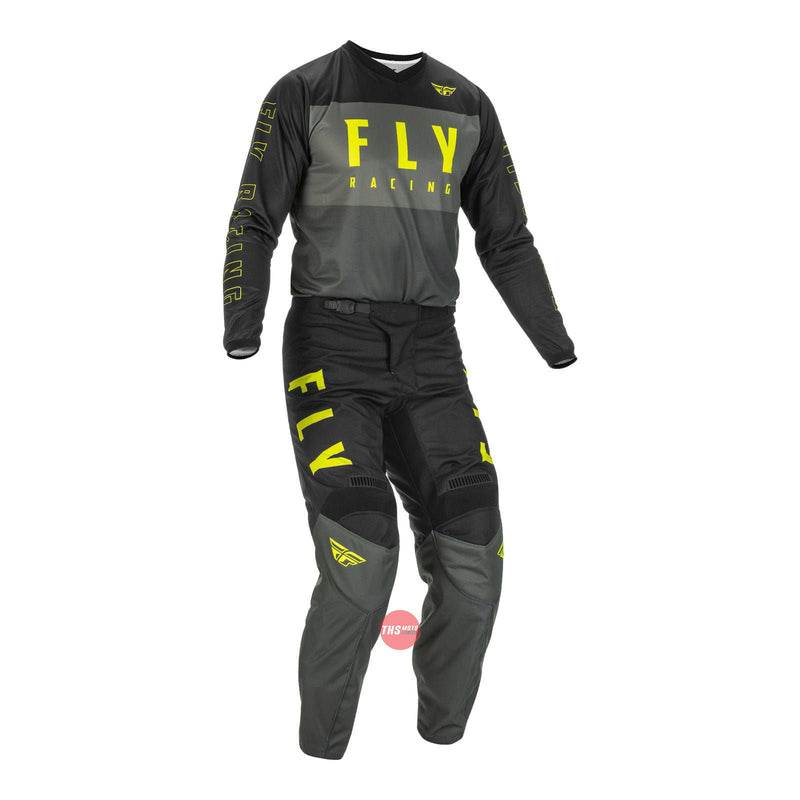 Fly Racing 2022 F-16 Pant Grey Black hi-vis Waist Size 30 Inches