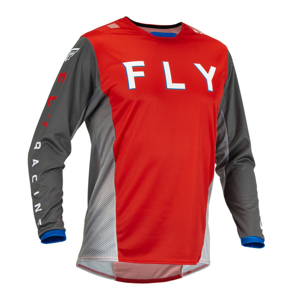 Fly Racing 2023 Kinetic Kore Jersey Red  Grey Medium