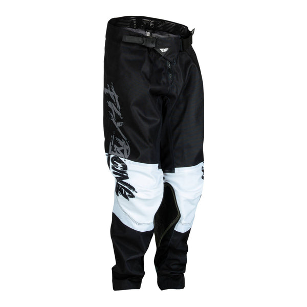 Fly Racing '23 Youth Kinetic Khaos Pants Grey black white Size 18