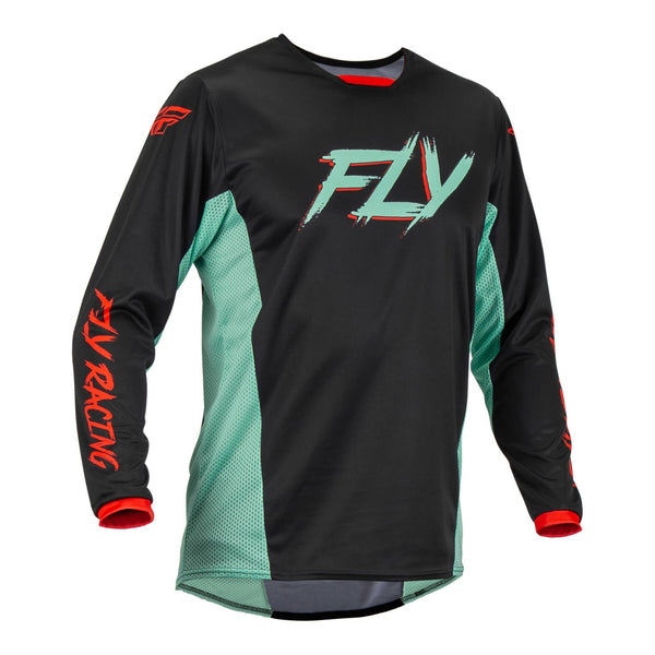 Fly Racing '23 Kinetic Se Rave Jersey Black mint red 2X