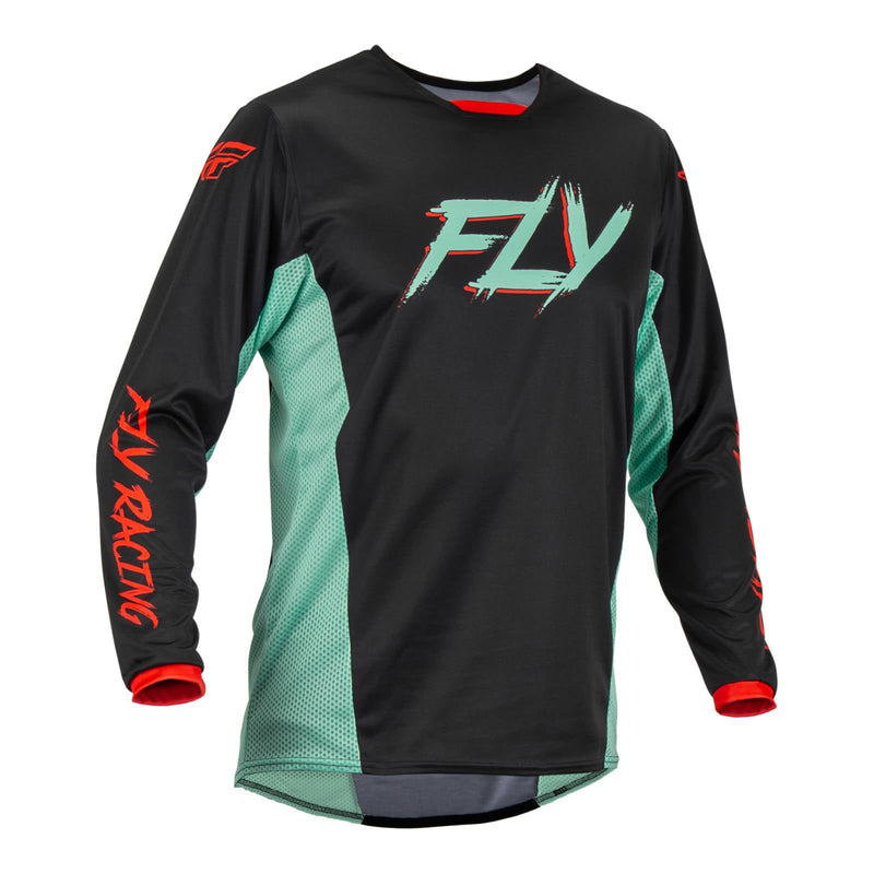 Fly Racing '23 Kinetic Se Rave Jersey Black mint red Lg