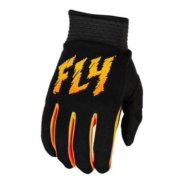 Fly Racing 2024 Youth F-16 Gloves - Black / Yellow / Orange Size YL