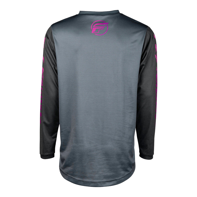 Fly Racing 2024 F-16 Youth Jersey - Grey / Charcoal / Pink Size YXL