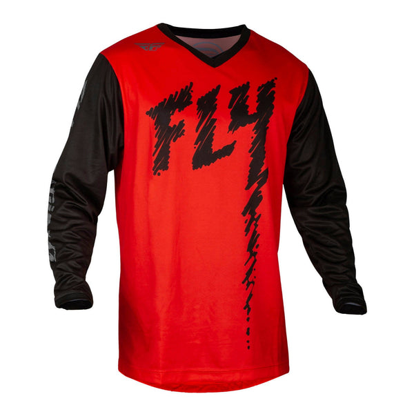 Fly Racing 2024 Youth F-16 Jersey - Red / Black / Grey Size YL