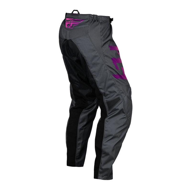 Fly Racing 2024 Youth F-16 Pants - Grey / Charcoal / Pink Size 20