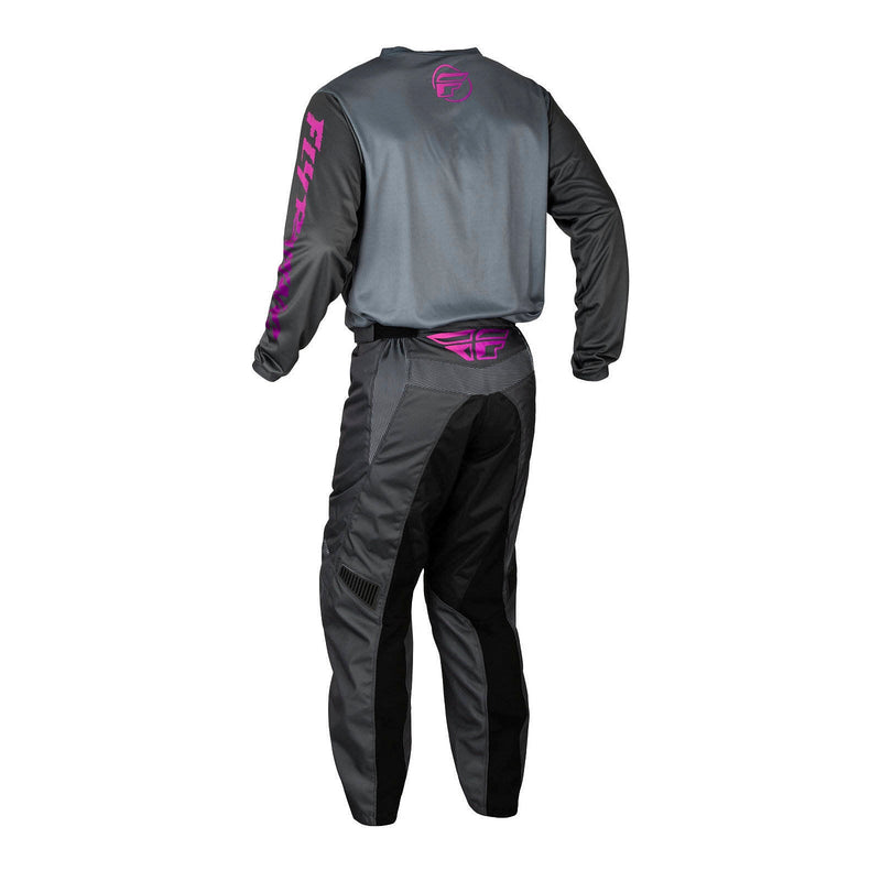 Fly Racing 2024 Youth F-16 Pants - Grey / Charcoal / Pink Size 18