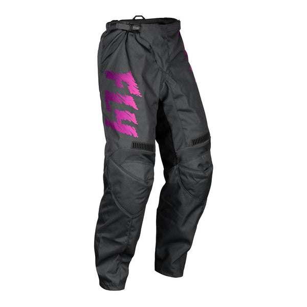 Fly Racing 2024 Youth F-16 Pants - Grey / Charcoal / Pink Size 22