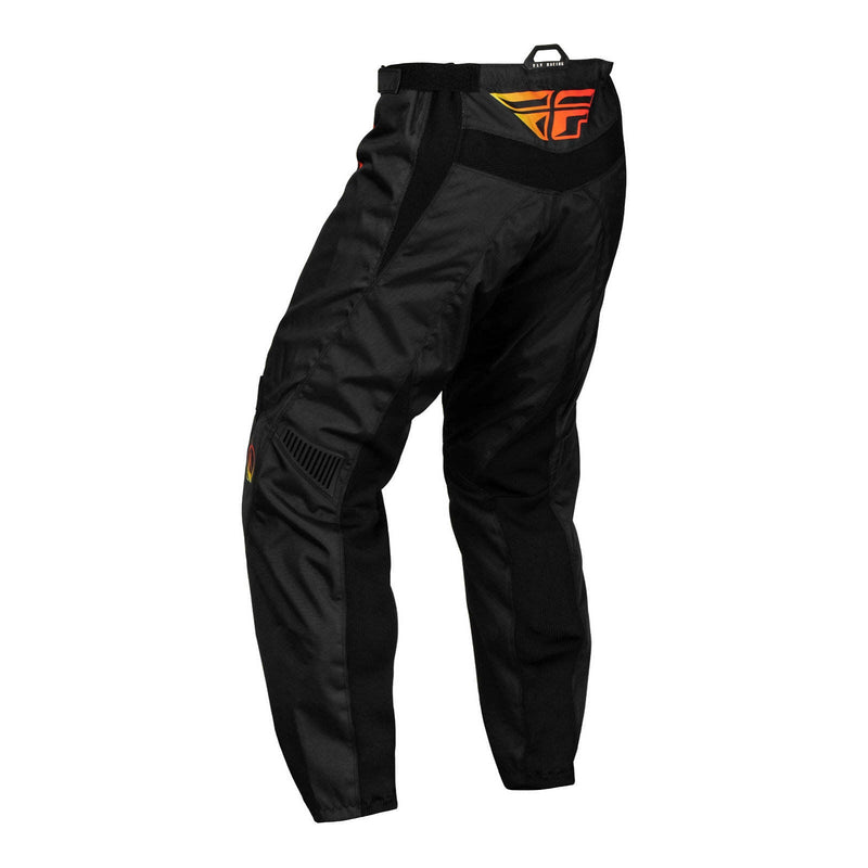 Fly Racing 2024 Youth F-16 Pants - Black / Yellow / Orange Size 18