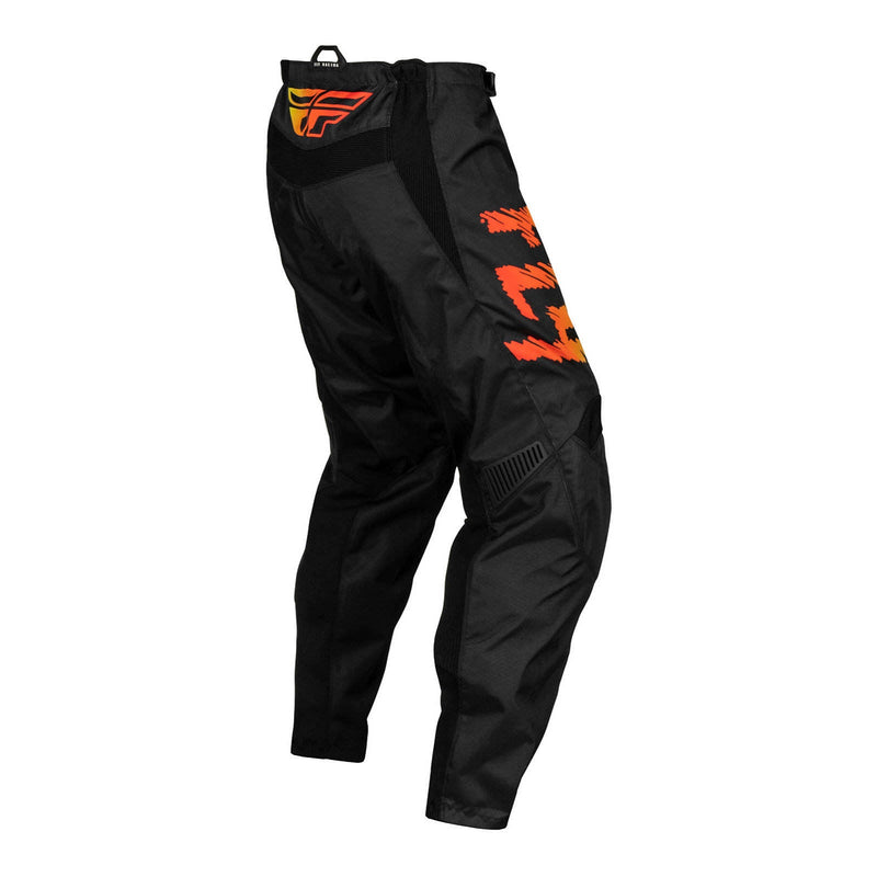 Fly Racing 2024 Youth F-16 Pants - Black / Yellow / Orange Size 18