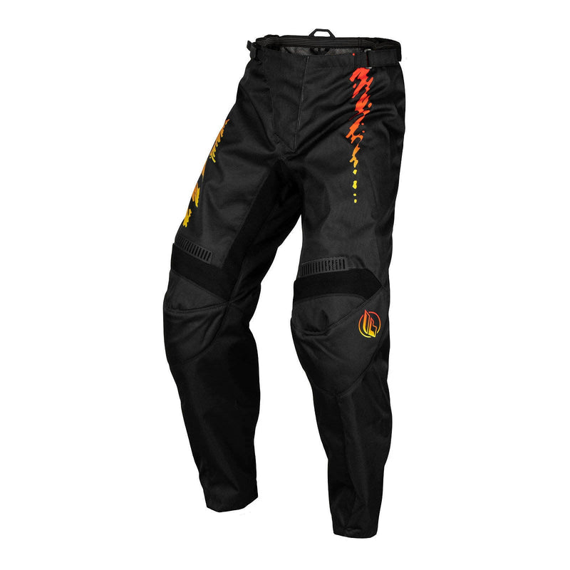 Fly Racing 2024 Youth F-16 Pants - Black / Yellow / Orange Size 18