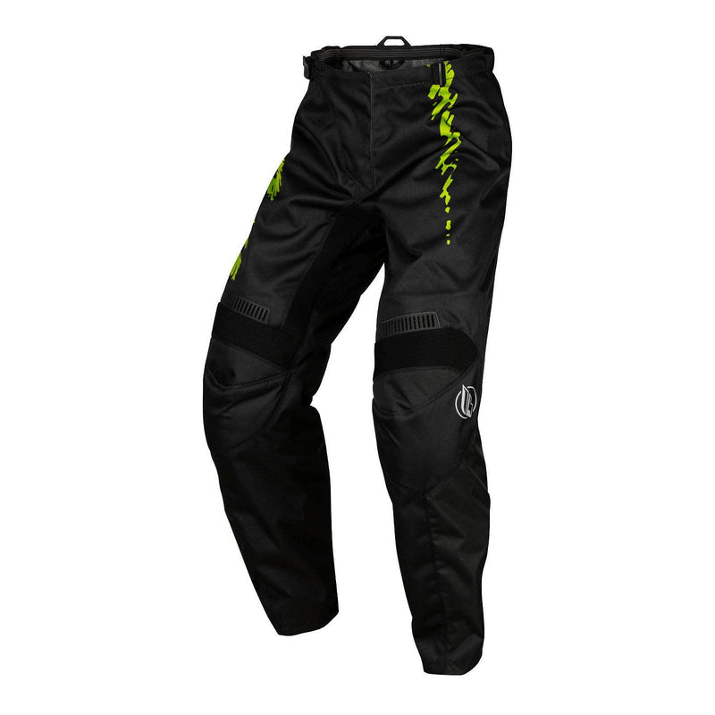 Fly Racing 2024 Youth F-16 Pants - Black / Neon Green / Light Grey Size 24