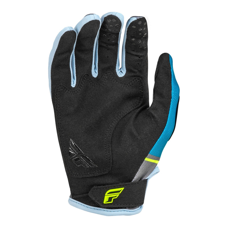 Fly Racing Kinetic Prix - Charcoal / Hi-Vis Off Road Gloves Size Medium