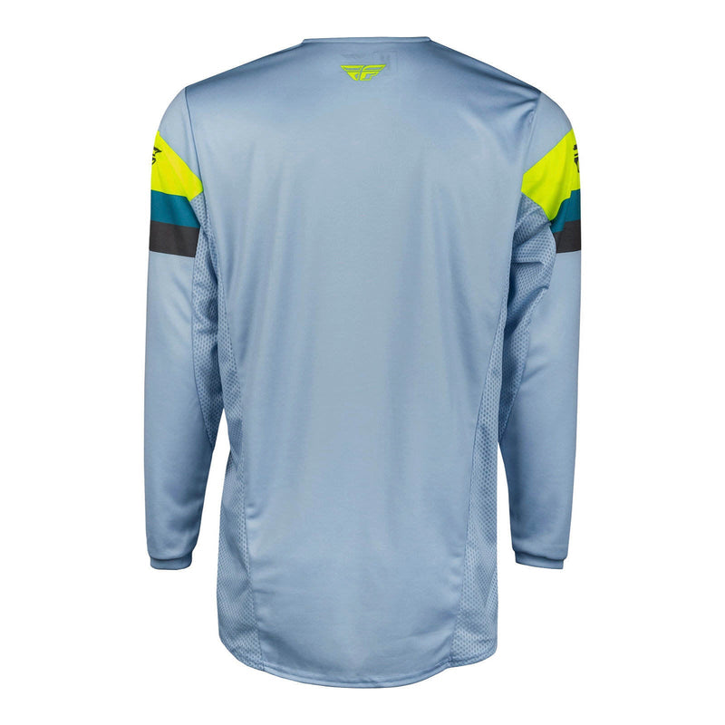 Fly Racing Kinetic Prix Jersey - Ice Grey / Charcoal / Hi-Vis Size Large