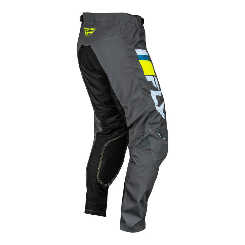 Fly Racing 2024 Kinetic Prix Pants - Ice Grey / Charcoal / Hi-Vis Size 38