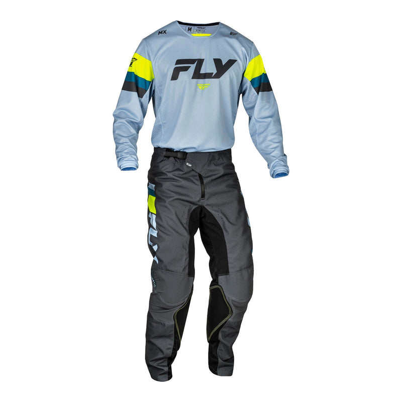 Fly Racing 2024 Kinetic Prix Pants - Ice Grey / Charcoal / Hi-Vis Size 32