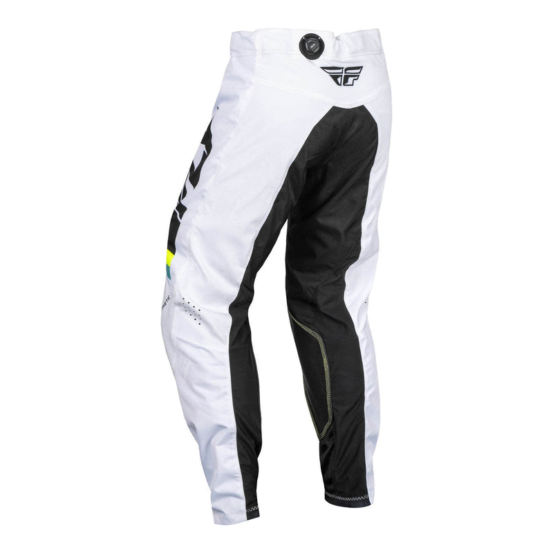 Fly Racing 2024 Kinetic Prix Pants - White / Black / Hi-Vis Size 34