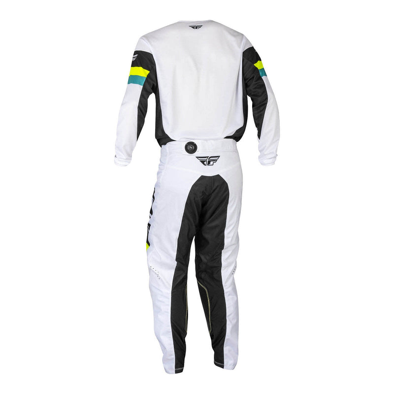 Fly Racing 2024 Kinetic Prix Pants - White / Black / Hi-Vis Size 30