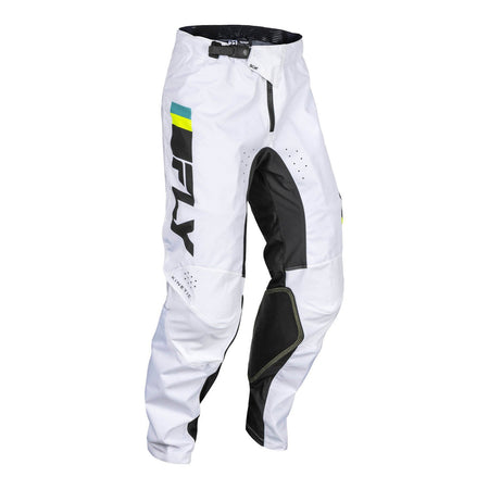 Fly Racing 2024 Kinetic Prix Pants - White / Black / Hi-Vis Size 30
