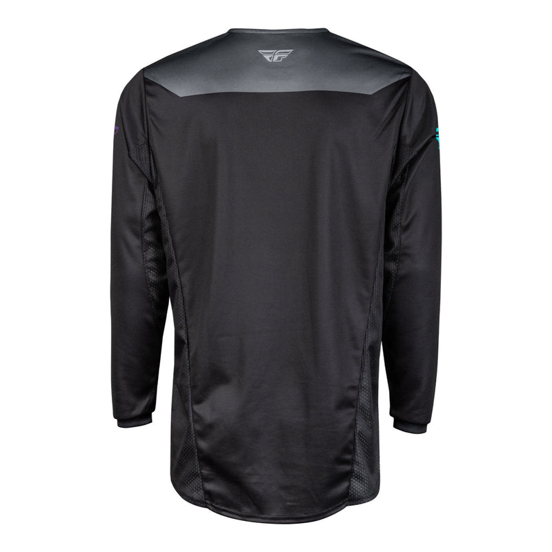 Fly Racing 2024 Kinetic Reload Jersey - Charcoal / Black / Blue Iridium Size Medium